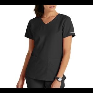 Skechers V-Neck Scrub Top- Black, size Small